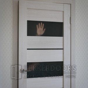 Дверь  DUPLEX 12 в цвете дуб белый